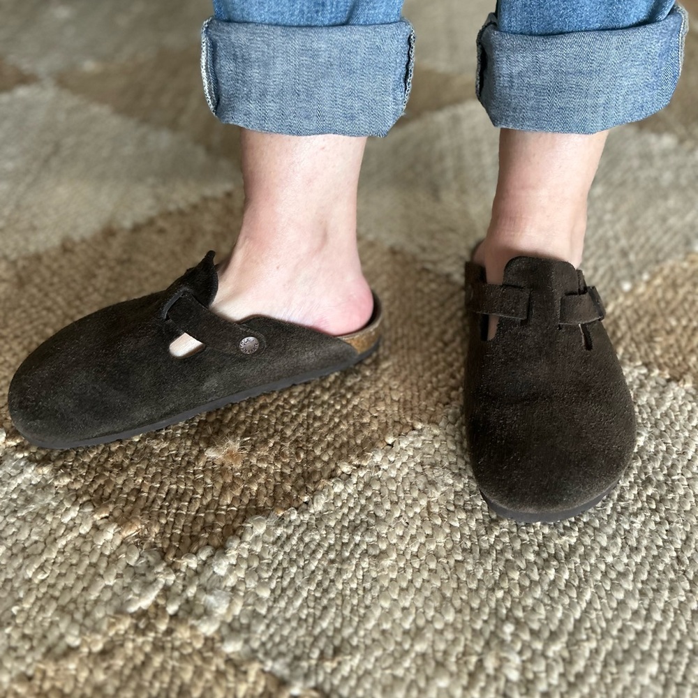 Birkenstock Boston Suede Slip on Clog size 36